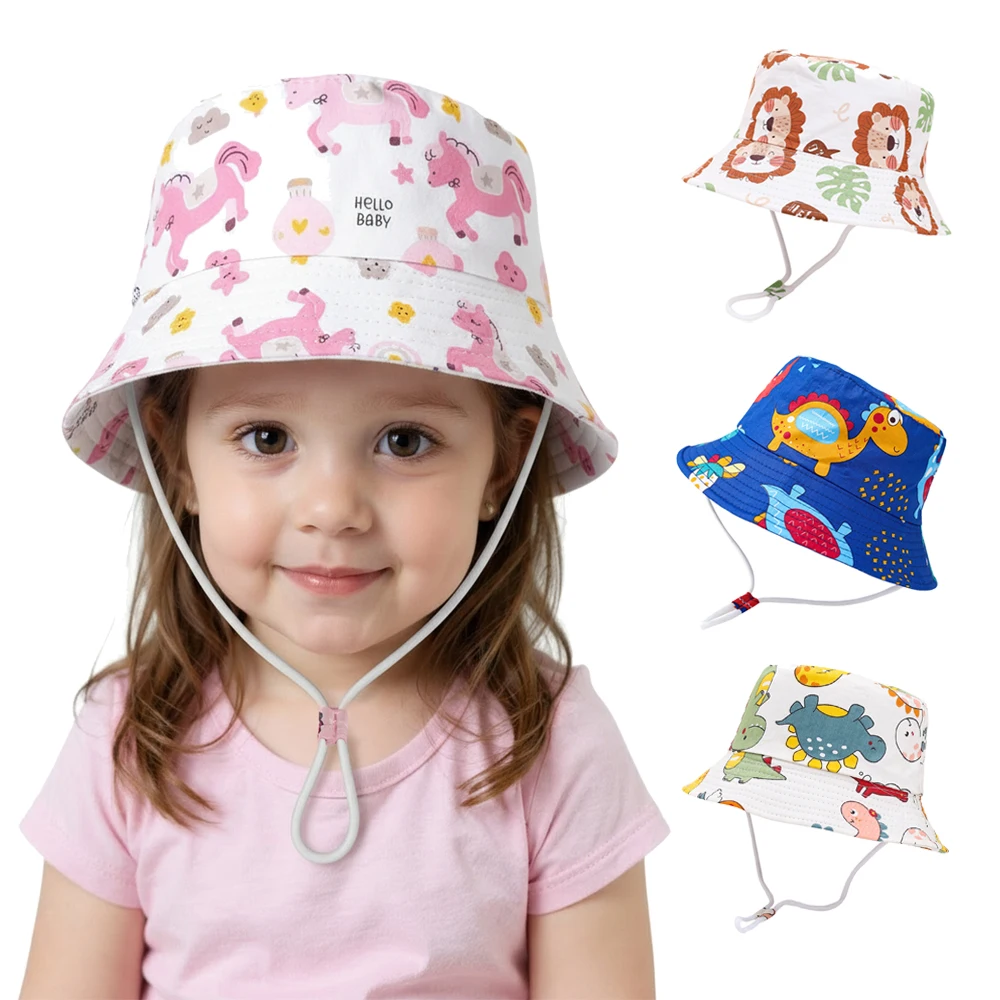 Sombrero de panamá para bebé con visera UV de pescador playa infantil - imagen 4