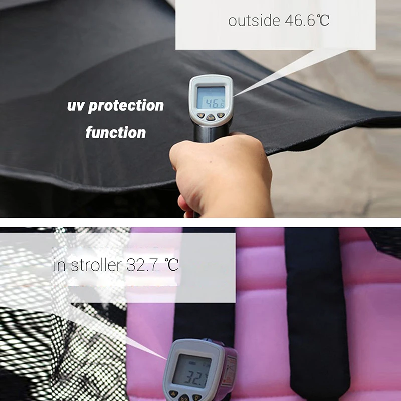 Parasol UV universal para cochecito con visera solar - imagen 3