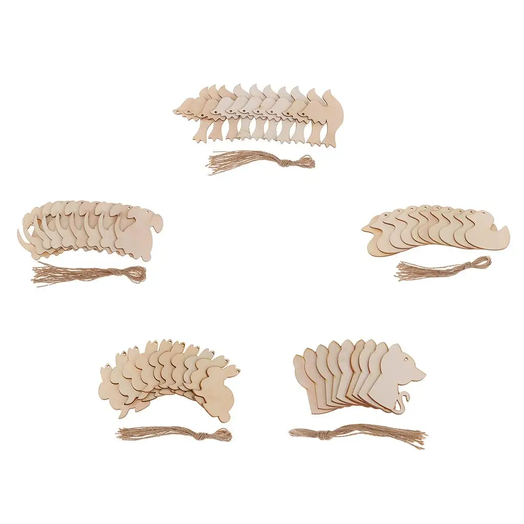 Recortes animales madera para decorar árbol de Navidad