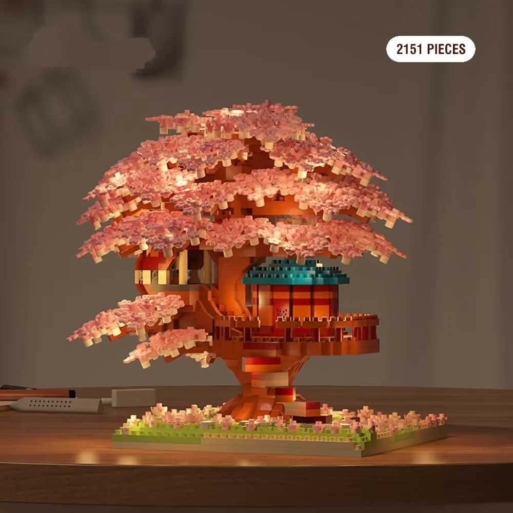 Árbol de flores DIY con micro bloques de construcción para regalar - imagen 3