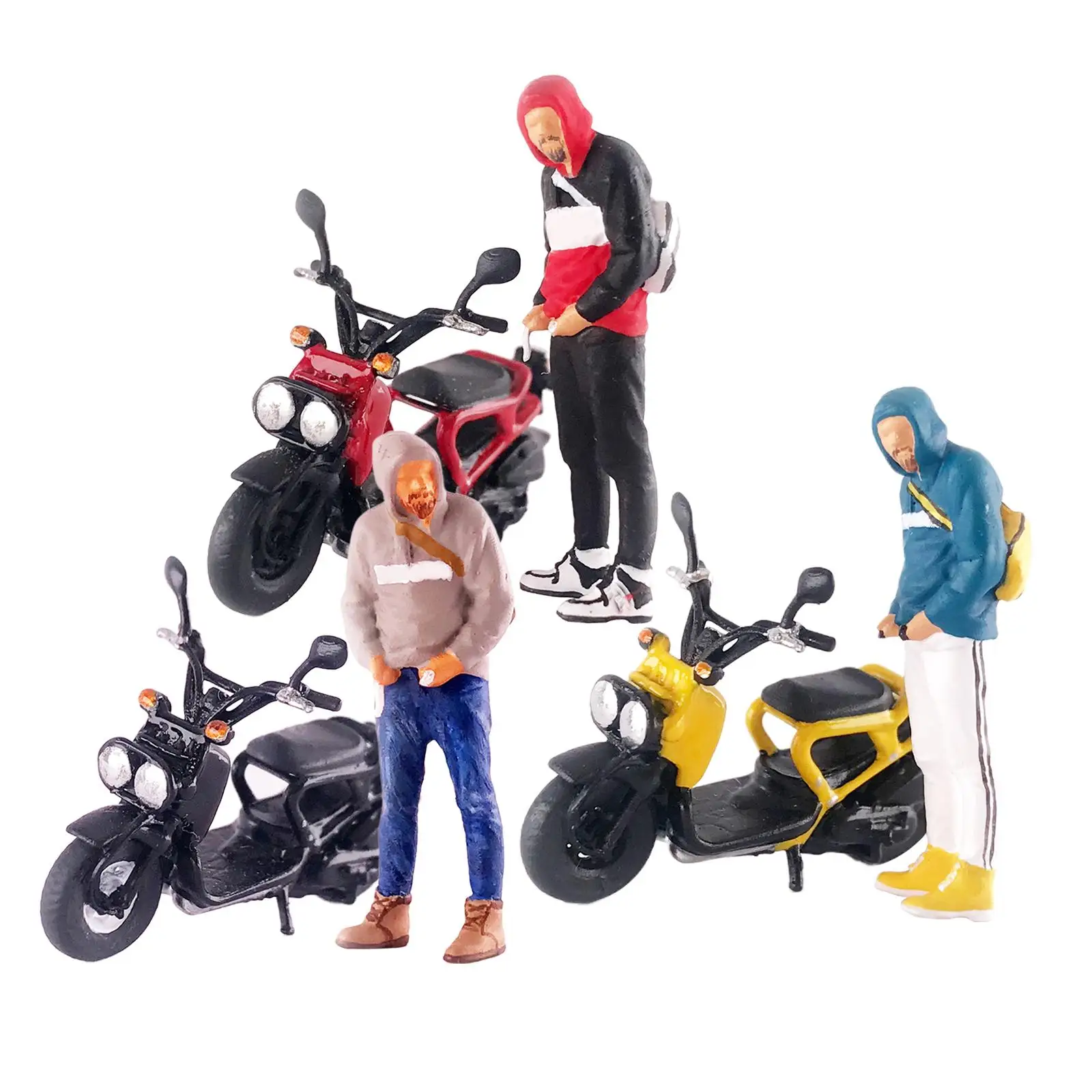 Figura decorativa de resina para escritorio con aspecto motero - imagen 2