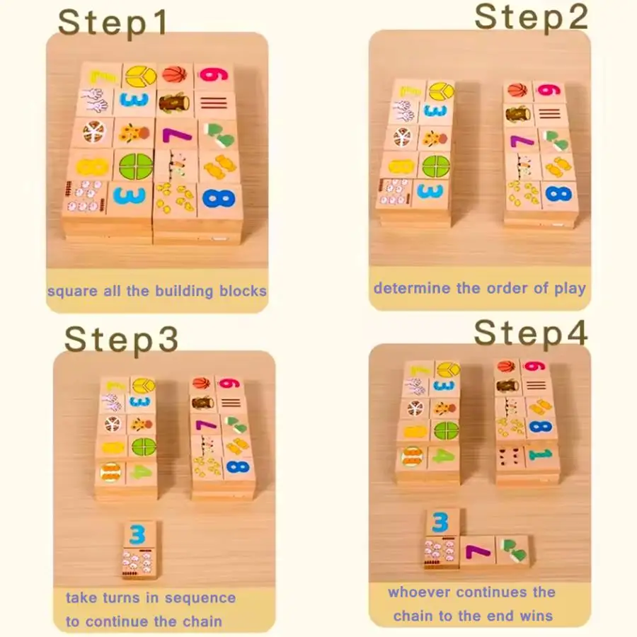 Rompecabezas de madera Montessori con números para aprender - imagen 3