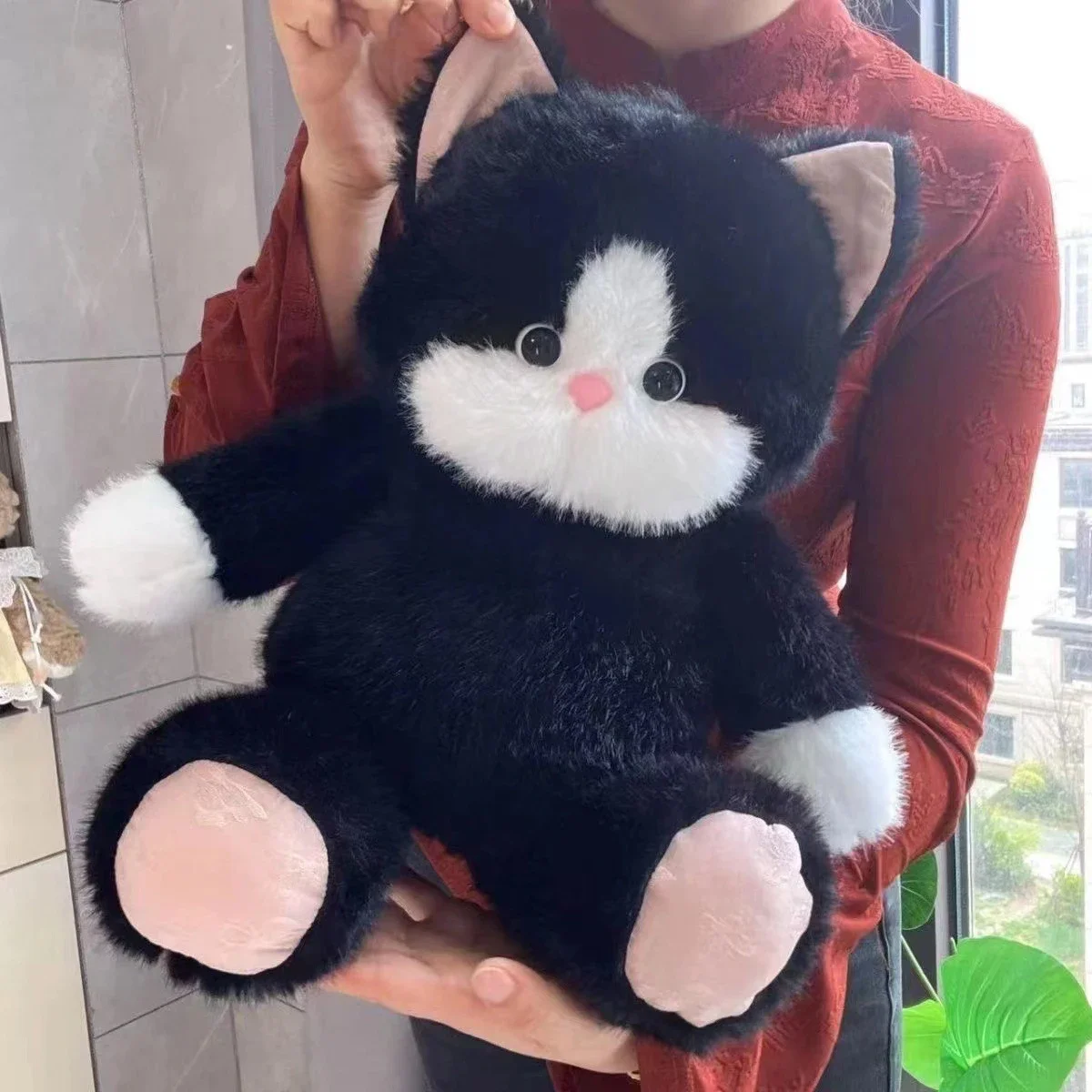 Peluche de gatito suave tipo visón para niños, almohada tierna - imagen 3