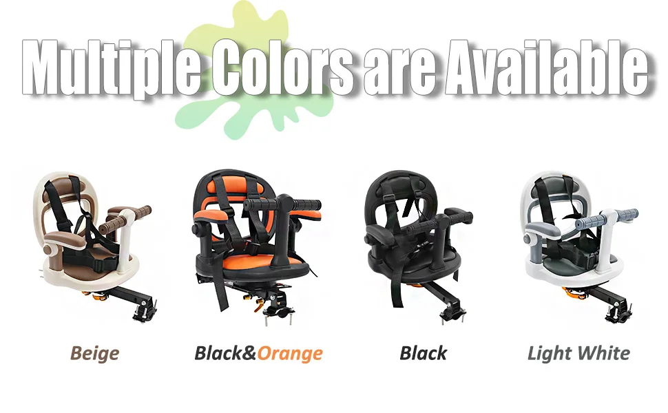 Asiento infantil desmontable con soporte frontal