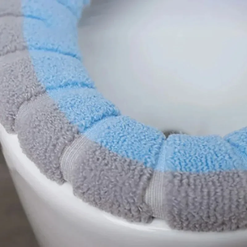 Funda de asiento de inodoro universal de felpa lavable para invierno - imagen 3