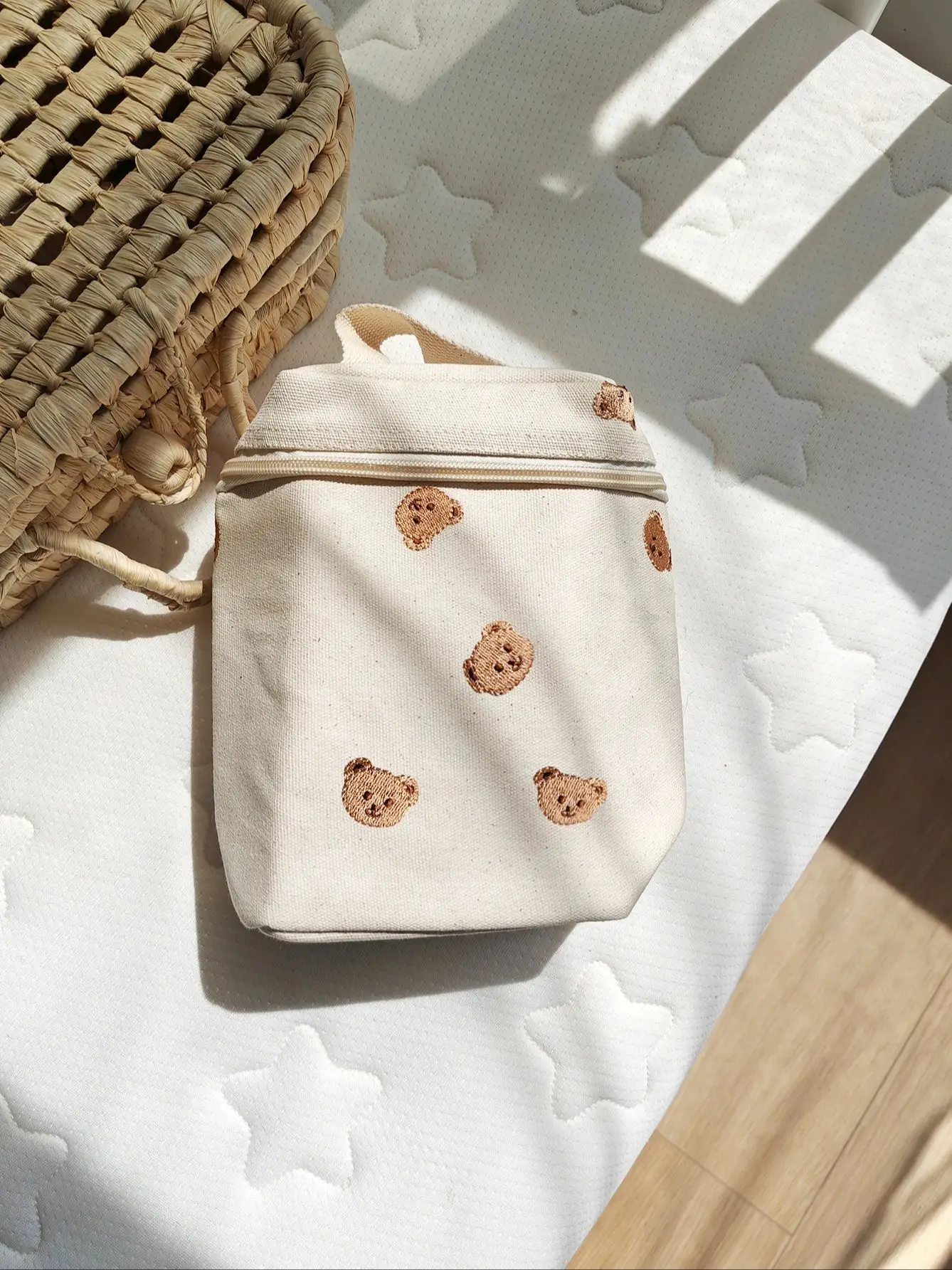 Bolsa térmica para cochecito de bebé, guarda leche y biberones