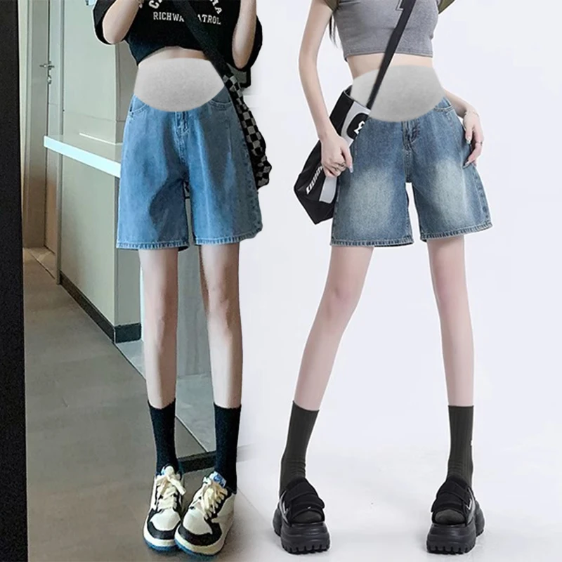 Pantalones vaqueros cortos premamá de cintura alta - imagen 3