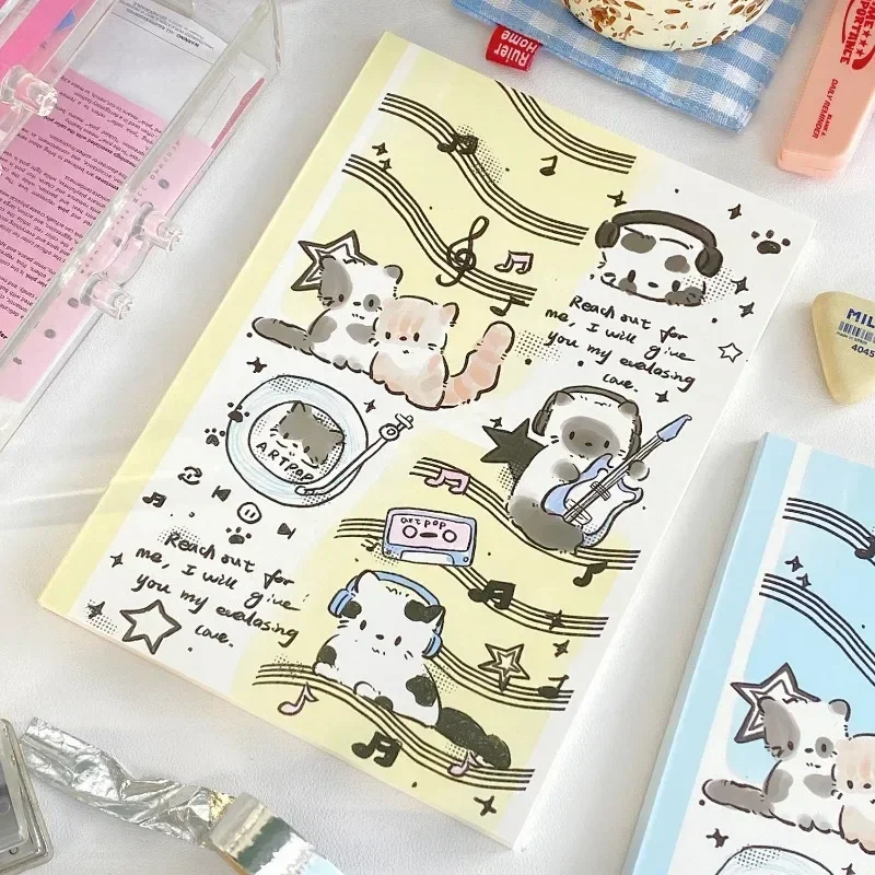 Cuaderno kawaii infantil con diseño de gato y cachorro - imagen 5