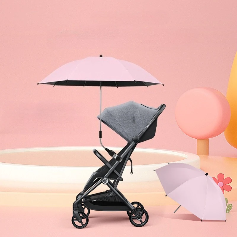 Sombrilla para cochecito de bebé con protección solar - imagen 2