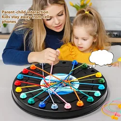 Juego de mesa sensorial con nudos de cuerda para lógica y estrategia