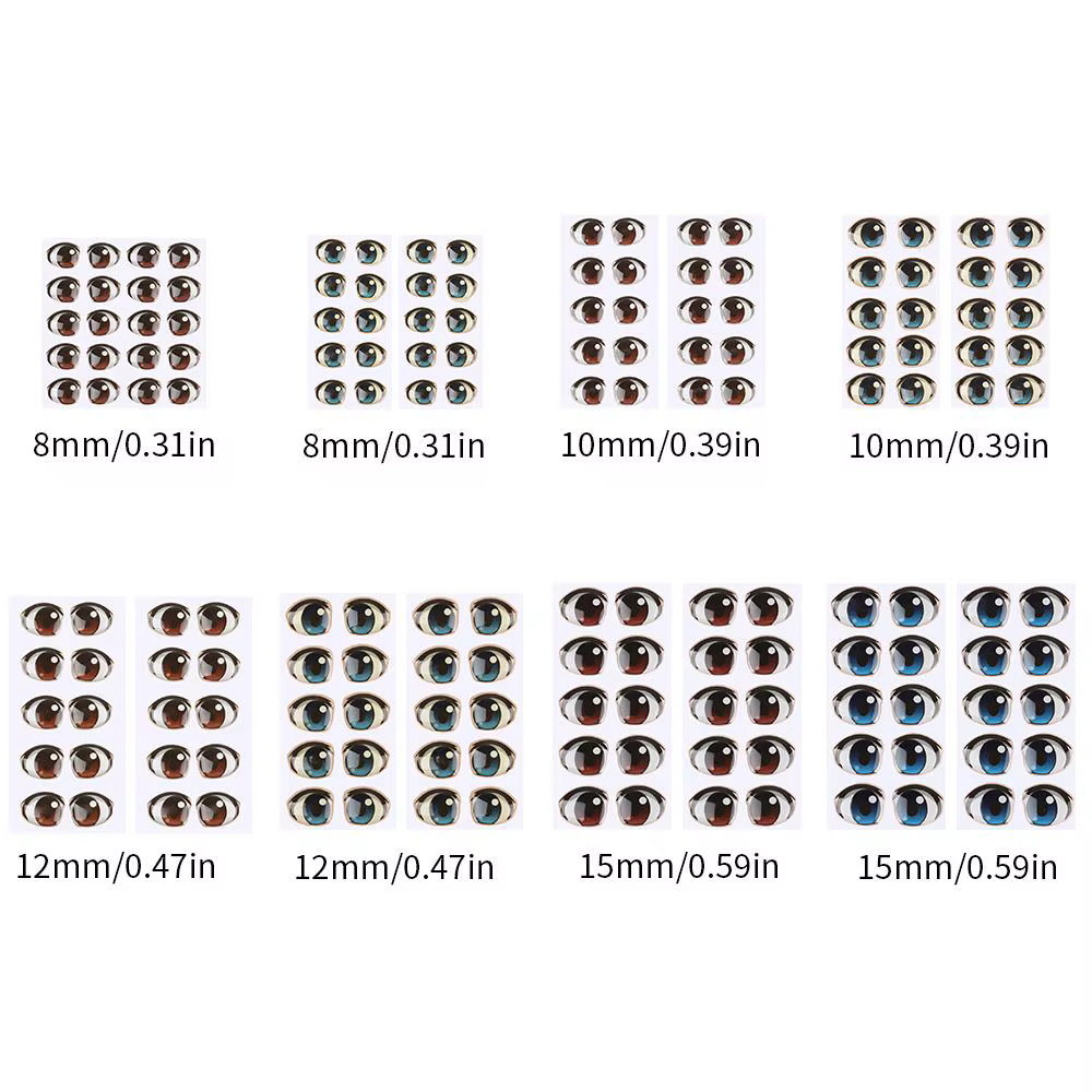 Detalles de ojos de cristal para muñecas