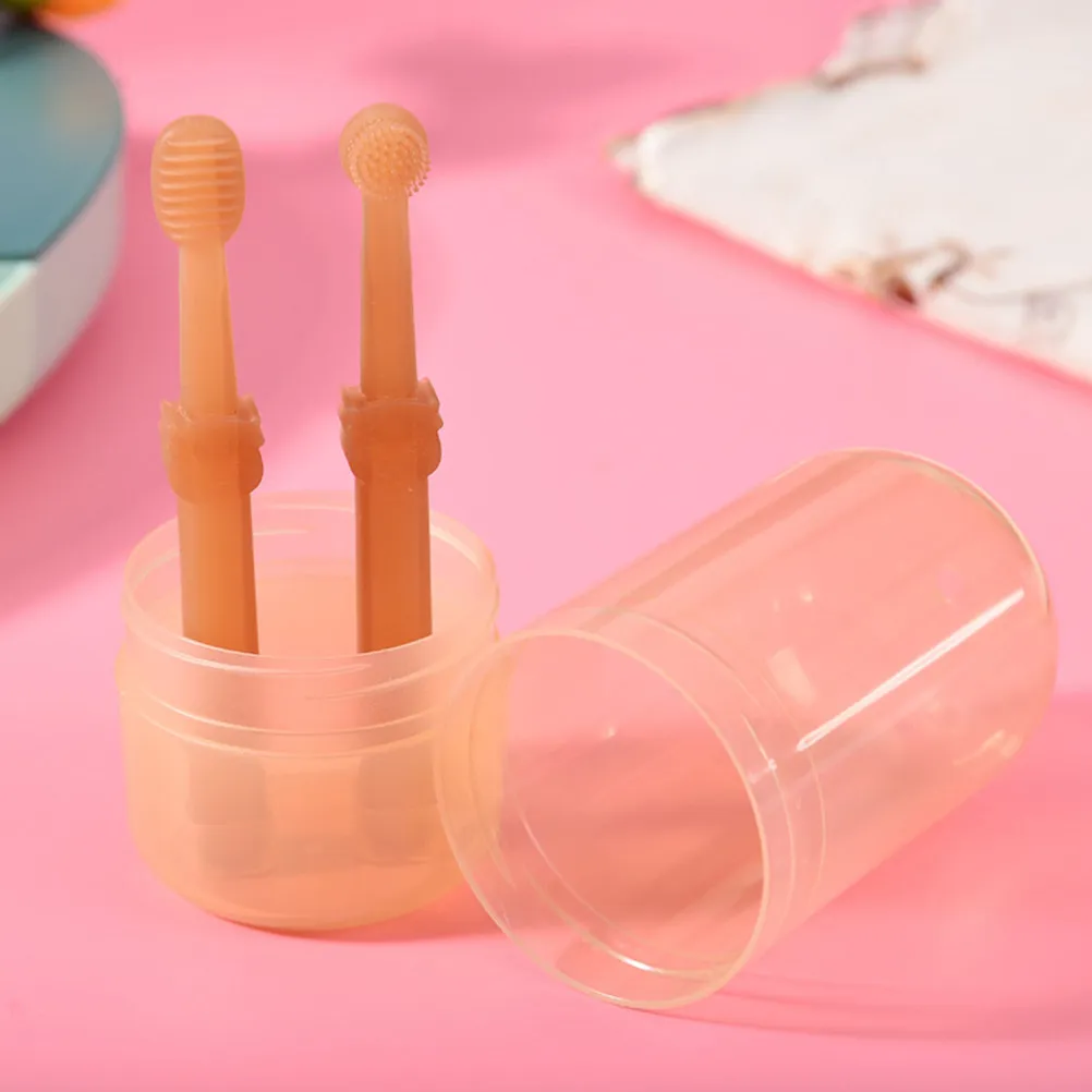 Pack de cepillos dentales silicona para bebés con diseño animal - imagen 5