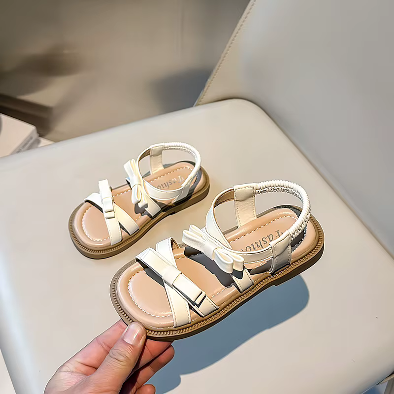 Sandalias verano niña lazo - Suela blanda y antideslizante - imagen 2