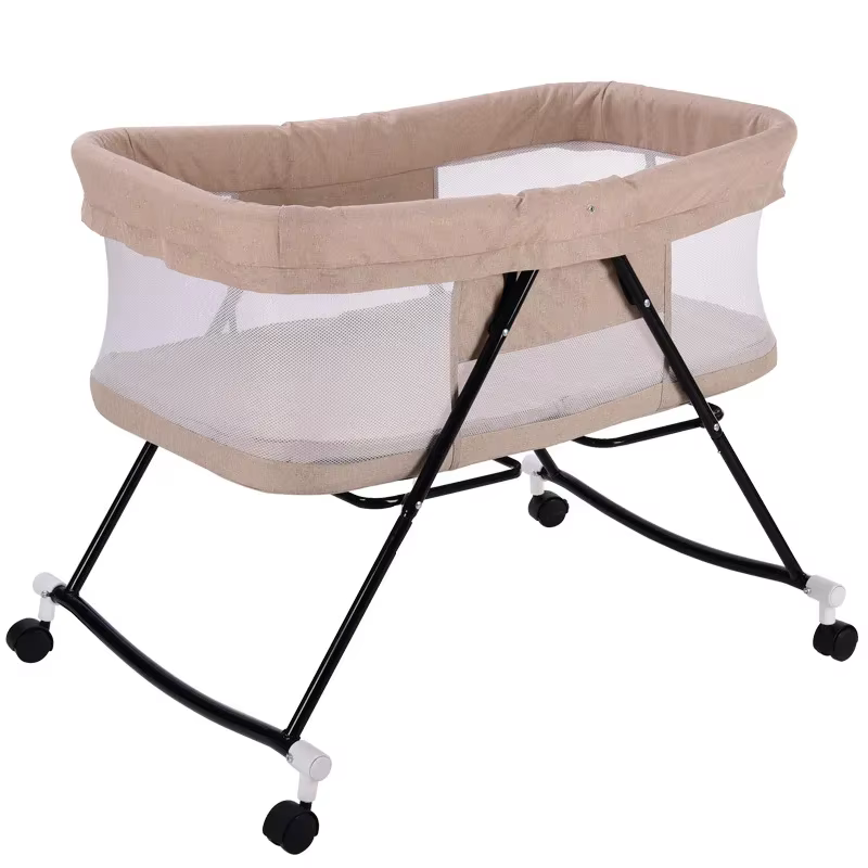 IMBABY Cuna portátil bebé con mosquitera y ruedas plegable - imagen 3