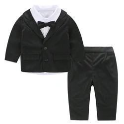 Traje bautizo negro para bebé – Primavera