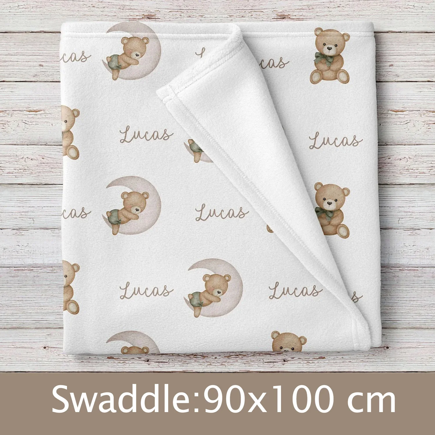 Manta de jersey personalizada con oso