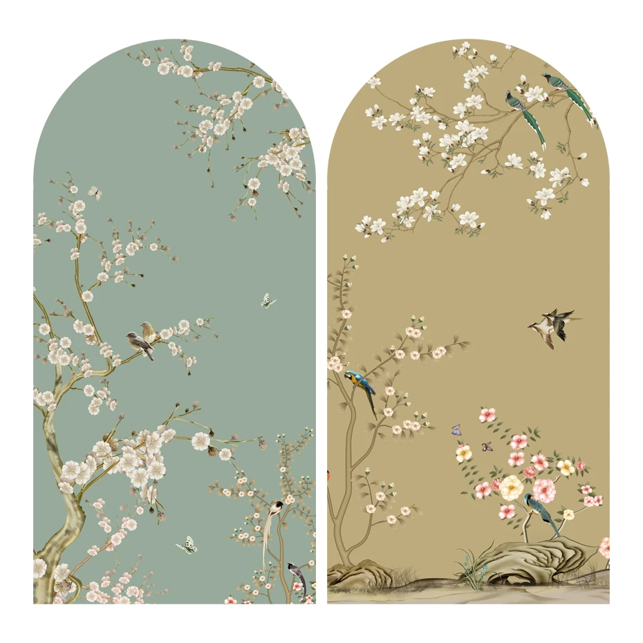 Detalle del diseño floral y textura del vinilo