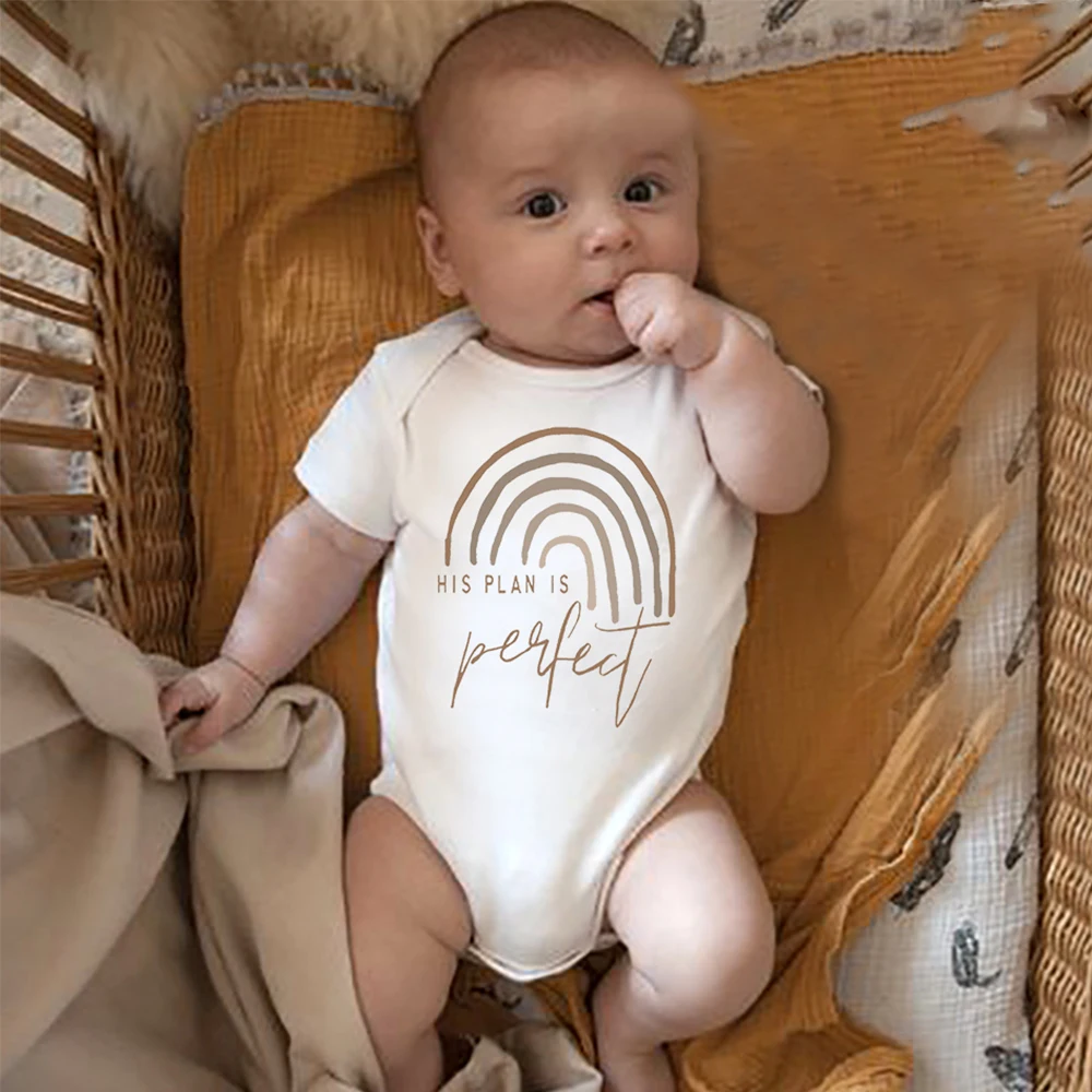 Body de algodón para bebé – Estampado arcoíris
