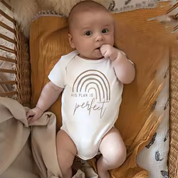 Body de algodón para bebé – Estampado arcoíris
