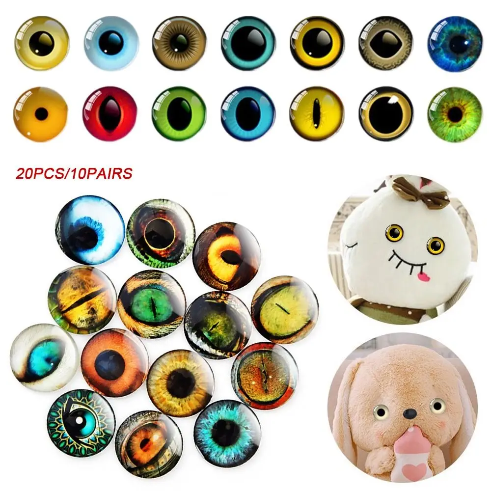 Ojos artesanales de cristal brillante para muñecas y marionetas