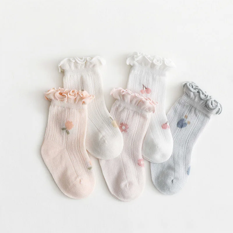 Calcetines verano con flores para niña - Suaves y ligeros - imagen 3