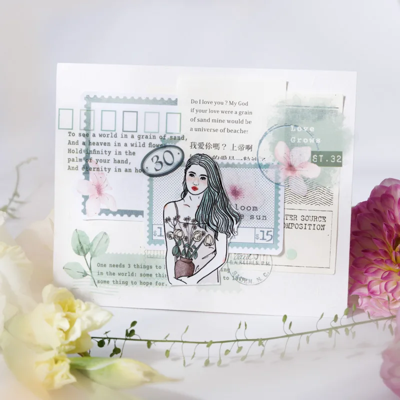 Libro de pegatinas florales con cuatro estaciones para manualidades - imagen 2