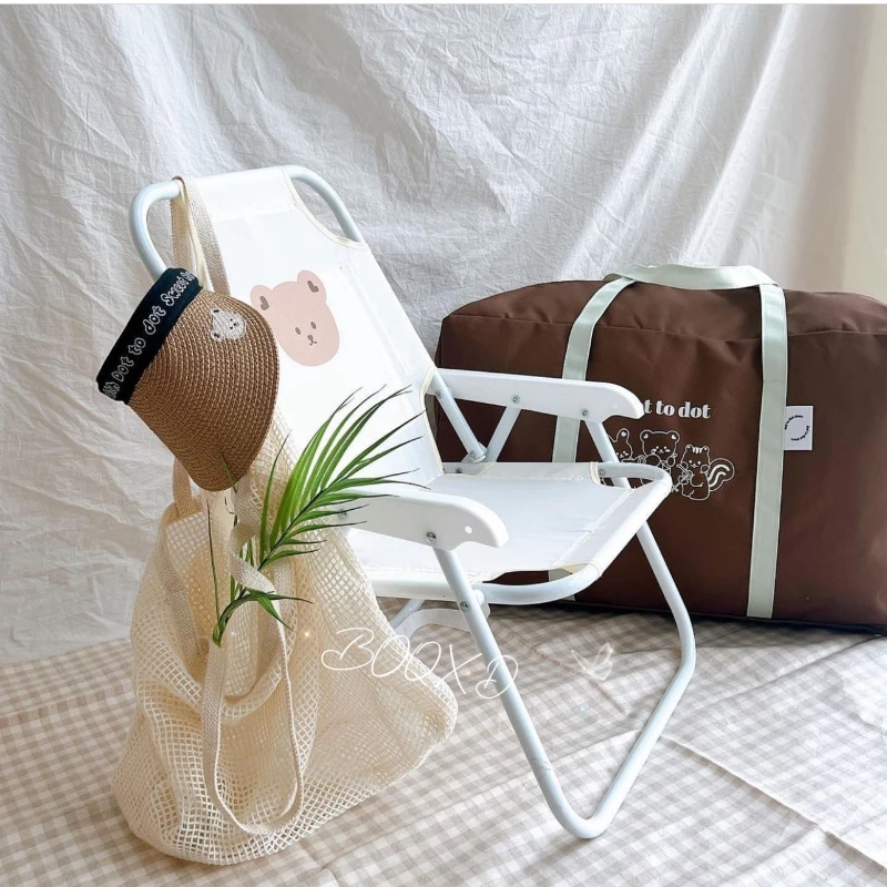 Sillón infantil con diseño de oso y sombrilla ajustable acolchada - imagen 2