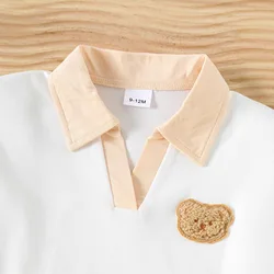 Conjunto de verano infantil con polo manga corta de oso y pantalón corto