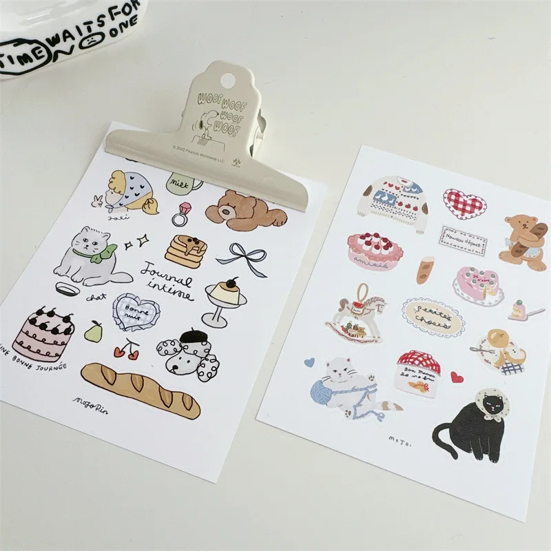 Pegatinas infantiles transparentes decorativas de oso estilo pastoral - imagen 3