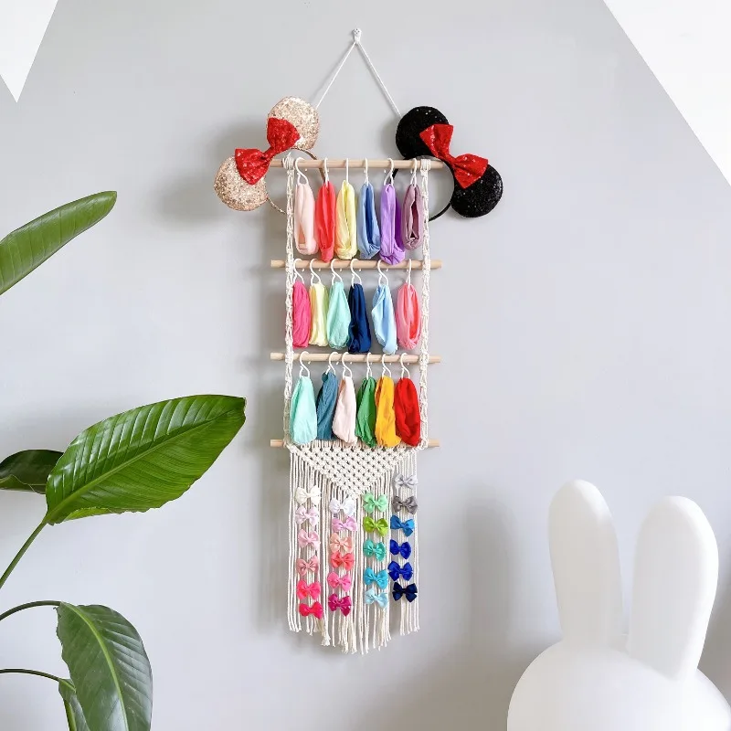 Organizador de horquillas colgante de pared para niñas, con ganchos - imagen 3