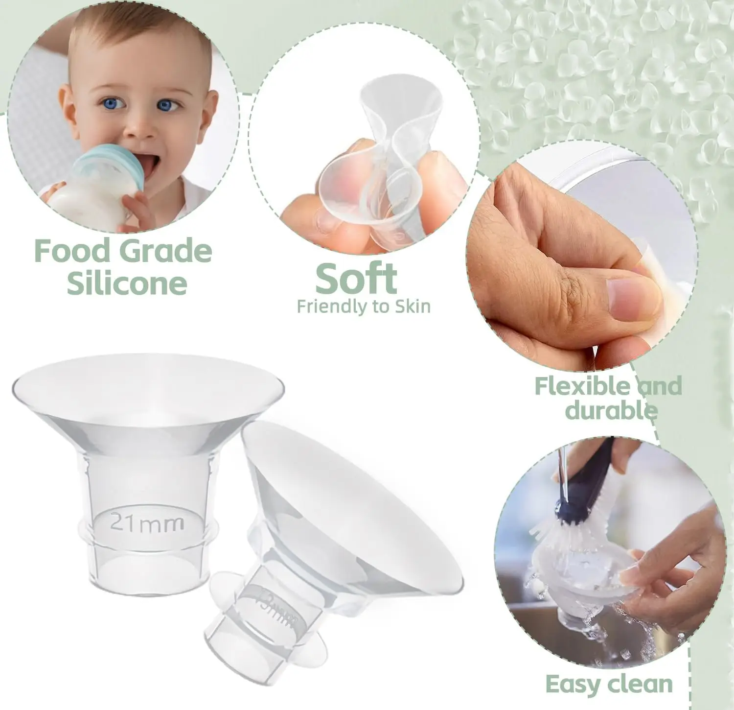 Insertos compatibles con Medela, Spectra, TSRETE y Momcozy