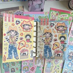 Pegatinas coreanas estilo Ins de moda para decorar álbumes DIY