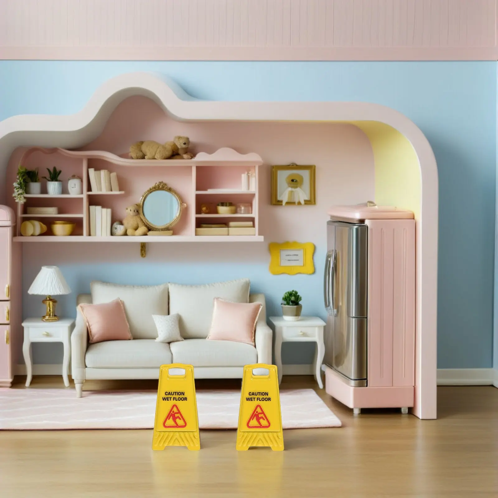 Set de 7 piezas para escenas de seguridad en miniatura