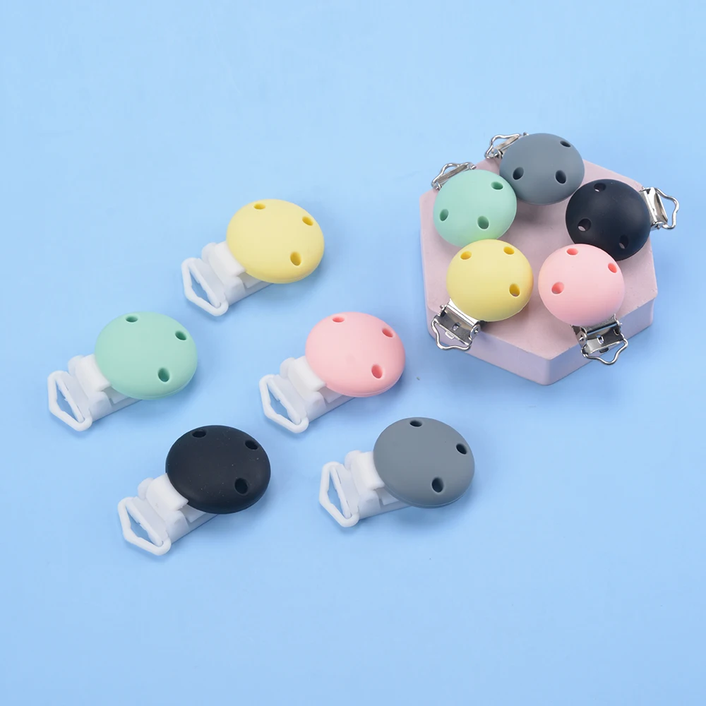 Lofca clips para chupete de silicona redondos dentición sin BPA