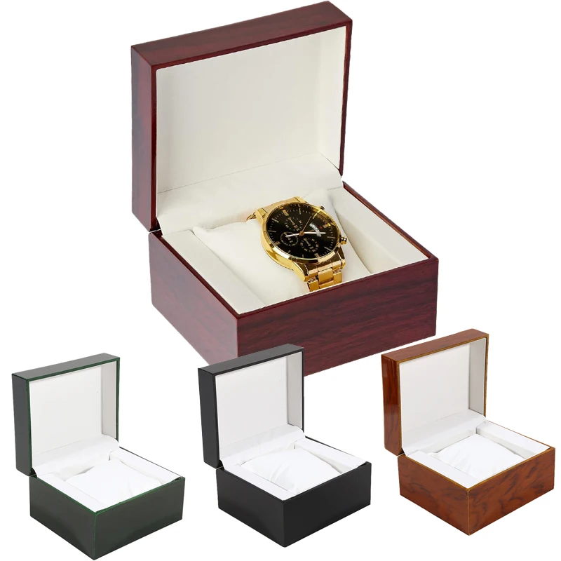 Caja para reloj de madera con almohadilla acolchada en casa - imagen 3