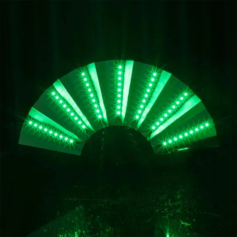 Abanico LED plegable luminoso para fiestas y espectáculos nocturnos - imagen 2