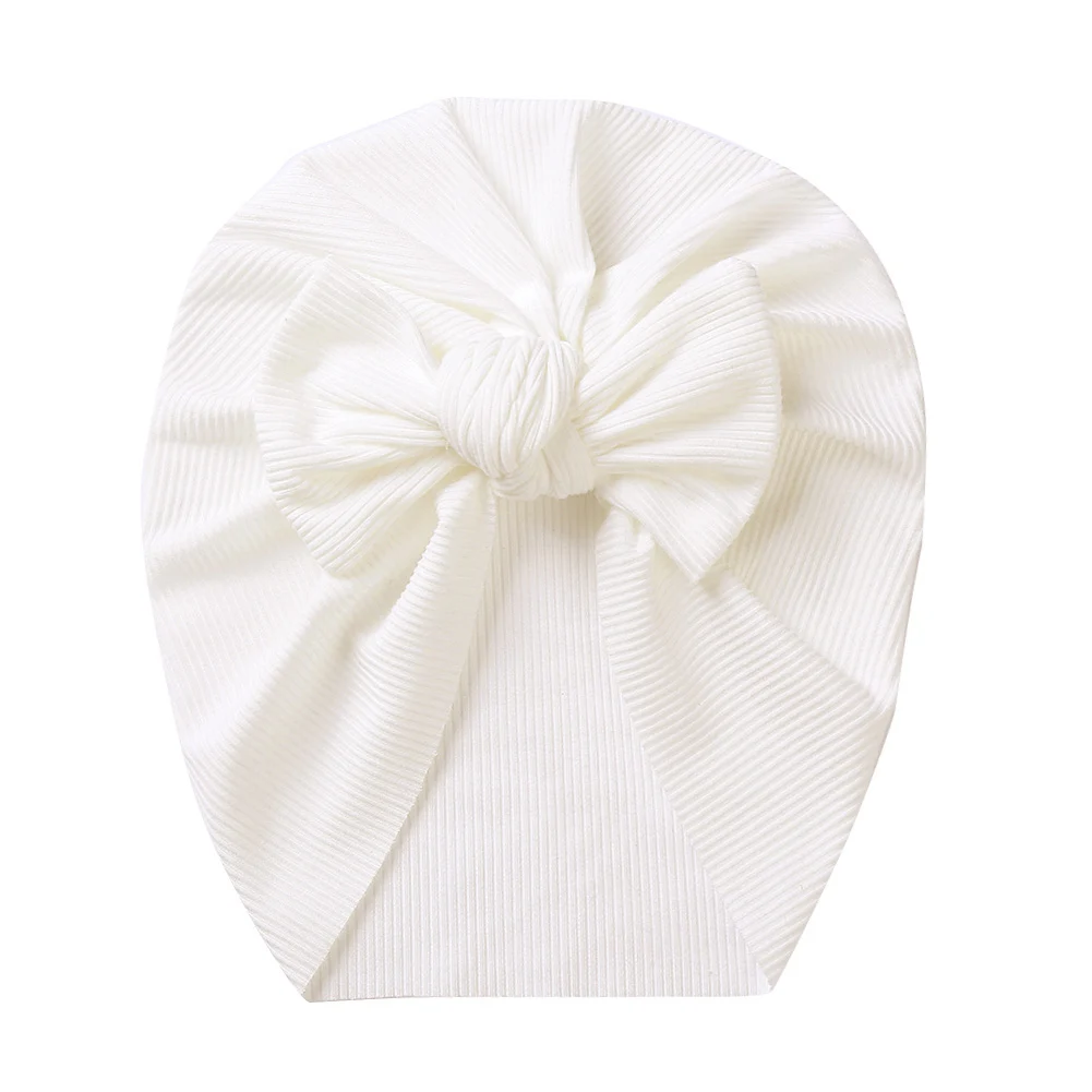 Turbante acanalado con lazo para bebé niña, otoño e invierno - imagen 3