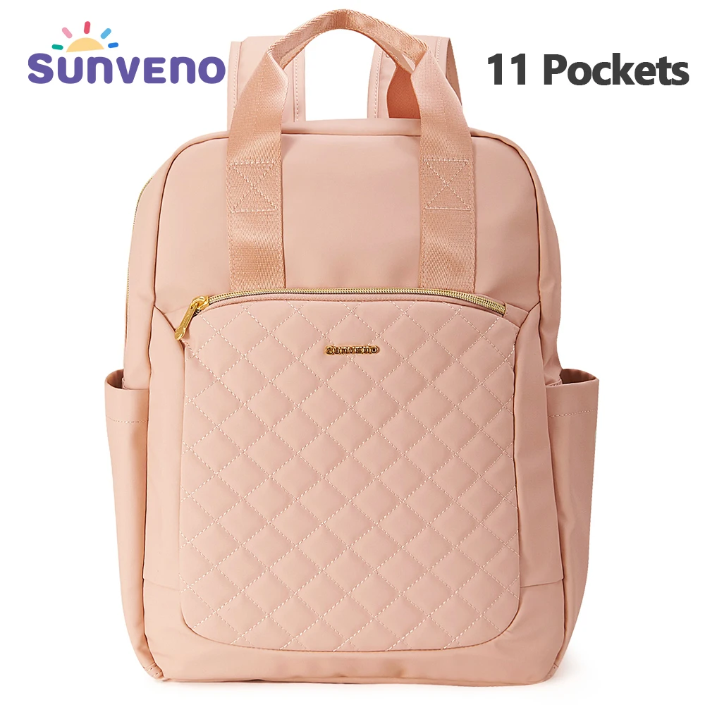 Bolsa de pañales Sunveno impermeable con cambiador y gran capacidad - imagen 4