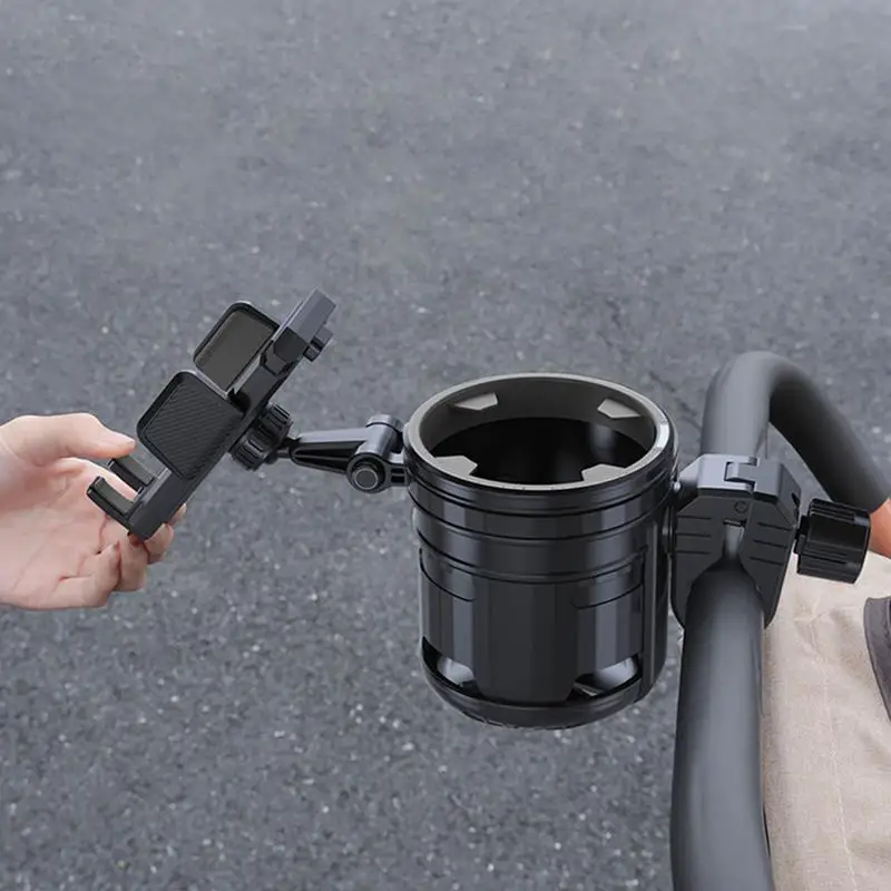 Portavasos para motocicleta ajustable con soporte bebidas y móvil - imagen 5