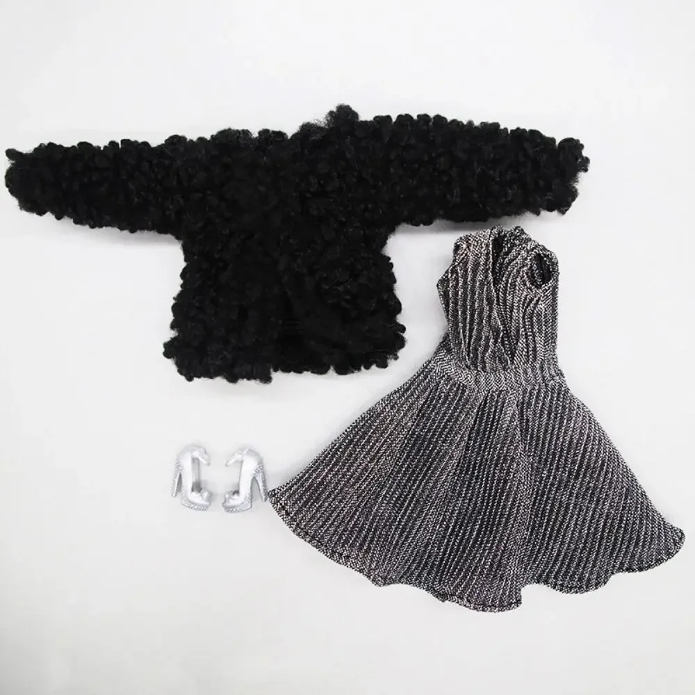 Ropa de muñeca invierno hecha a mano para niñas, conjunto