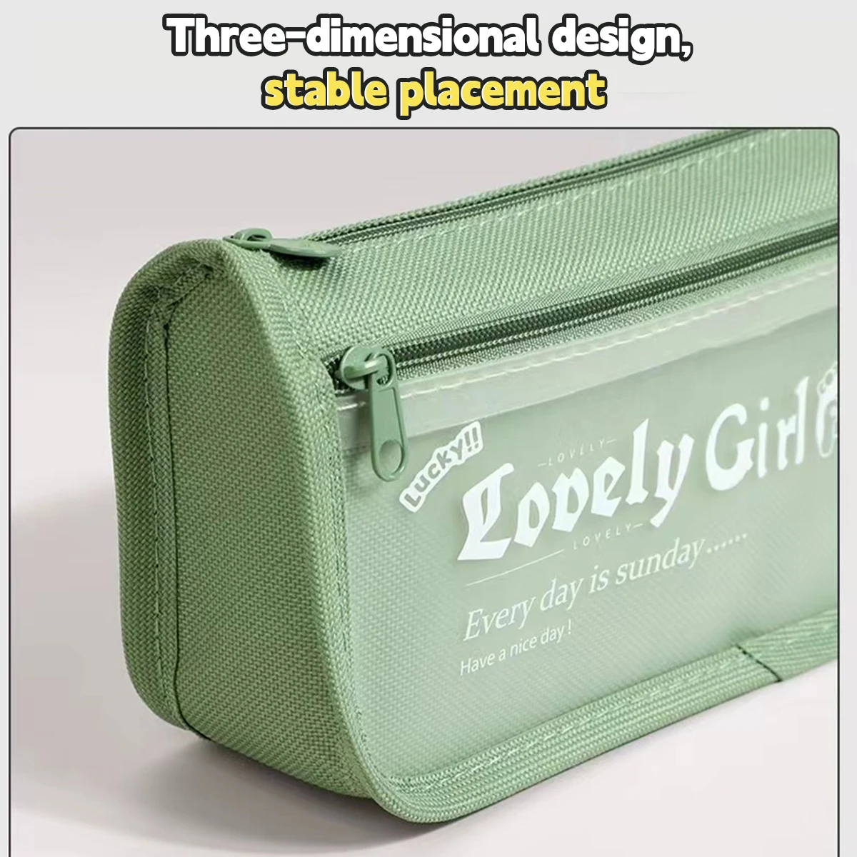Estuche transparente de lápices – Organizador escolar infantil - imagen 2