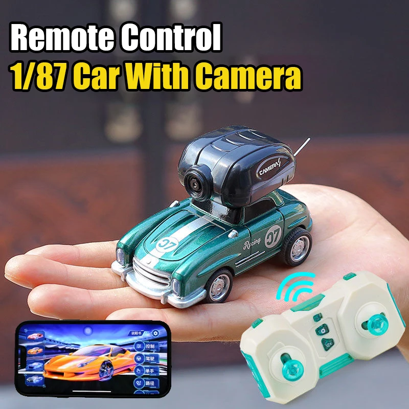 Coche teledirigido infantil con cámara y luces LED recargable