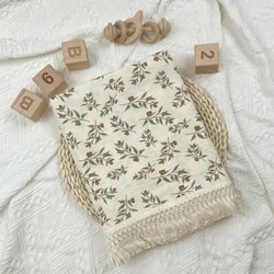 Manta de muselina floral para bebé – cubrecama suave de algodón