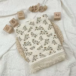 Manta de muselina floral para bebé – cubrecama suave de algodón