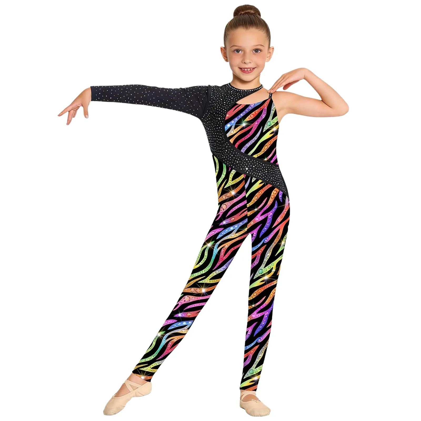 Vista trasera del maillot de ballet y gimnasia