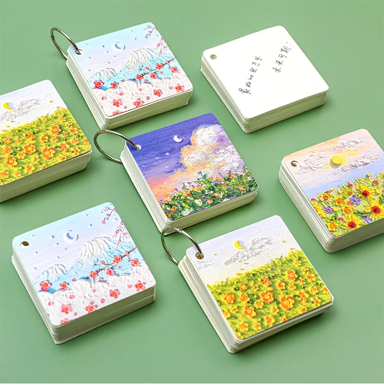 Mini cuaderno en espiral con diseño Kawaii de flores