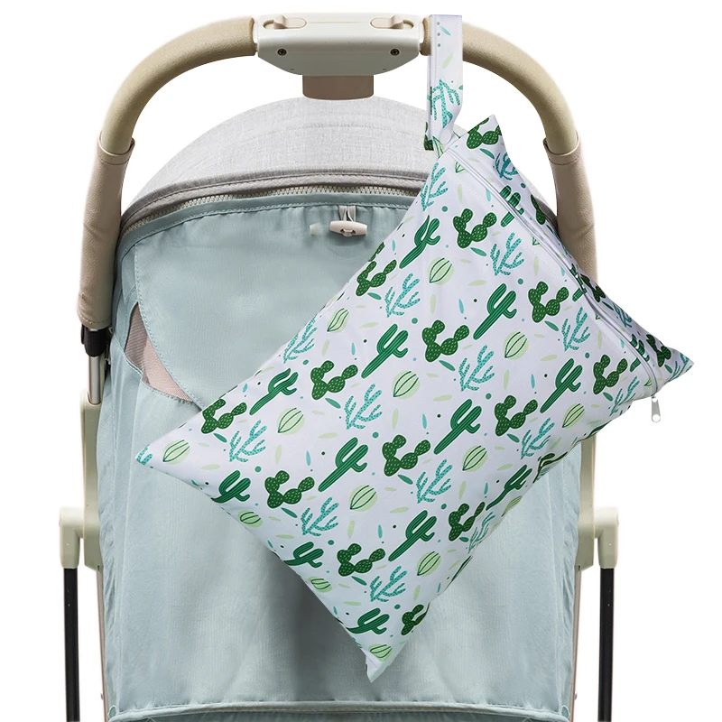 Bolsa húmeda para pañales de tela reutilizable e impermeable, práctica