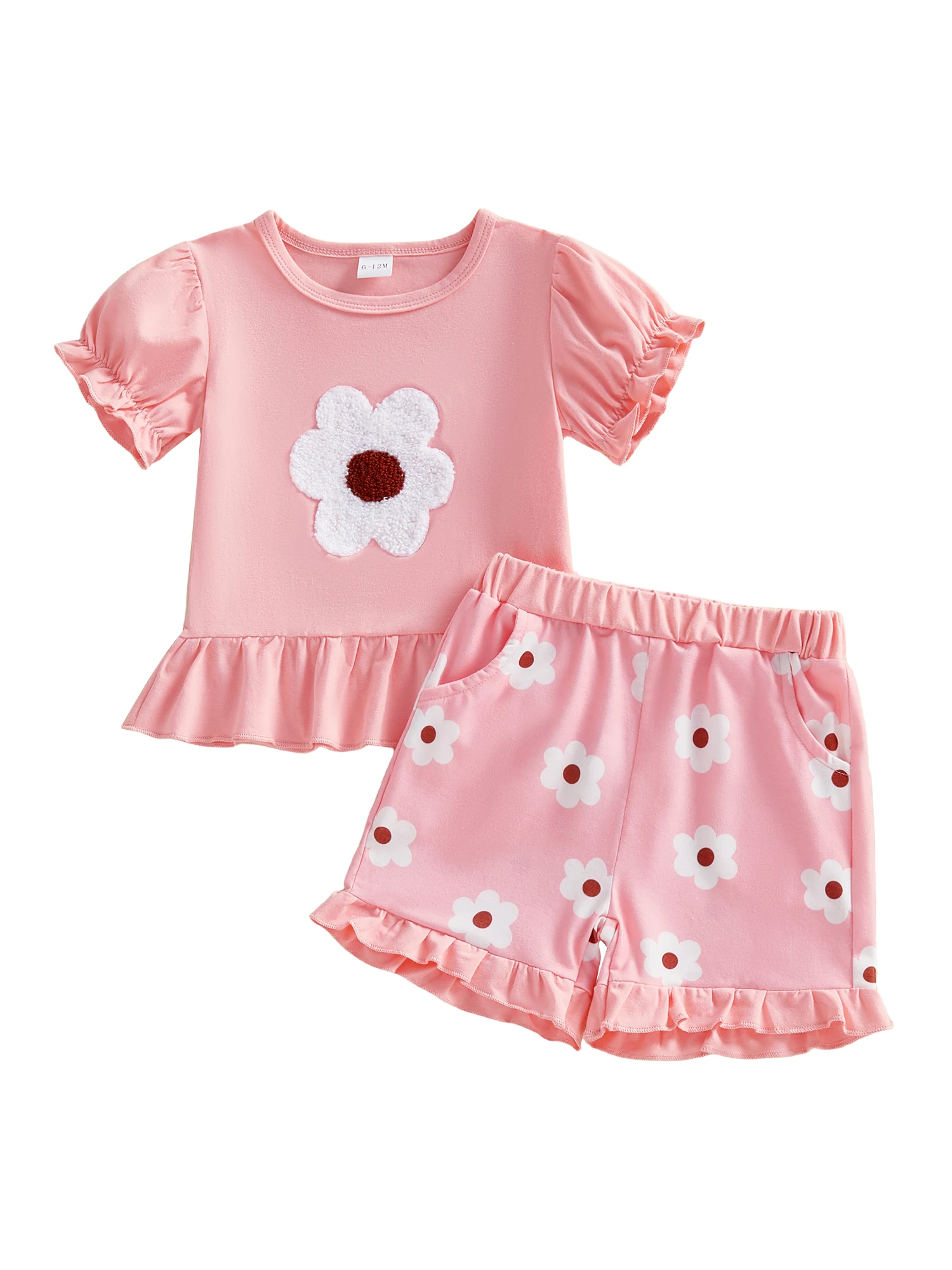 Camiseta de manga corta con detalle floral