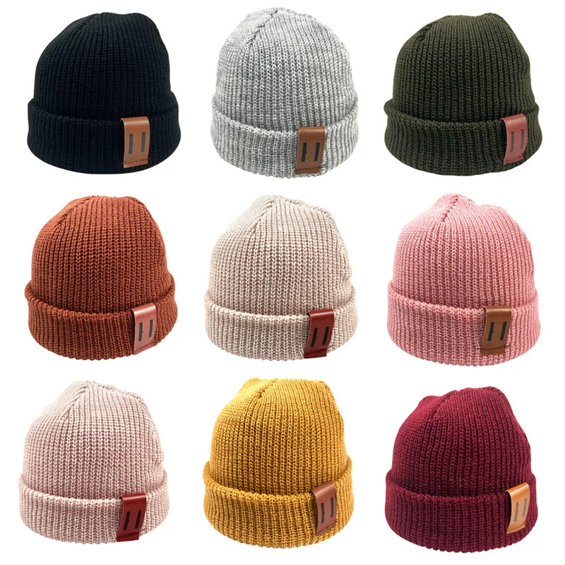 Gorro de punto de bebé para invierno y primavera con ajuste elástico