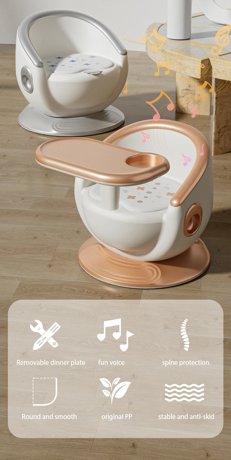 Taburete para niños en comedor